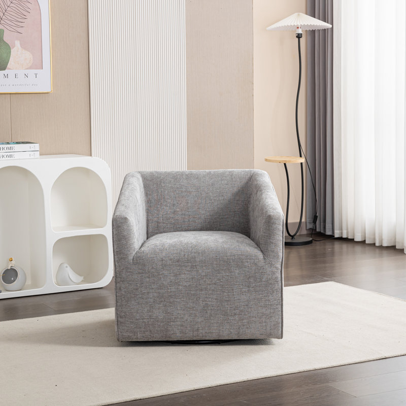Fauteuil demi-tonneau pivotant à 360 ° Nice, Gray