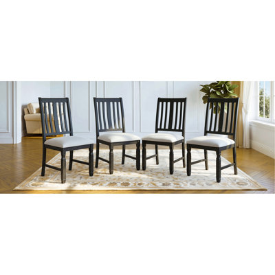 7-Piece Extendable Dining Table Set for 6, Farmhouse Oak Veneer Table and 6 Upholstered Chairs, Rubberwood Legs Space-Saving Dining Set for Family Din
