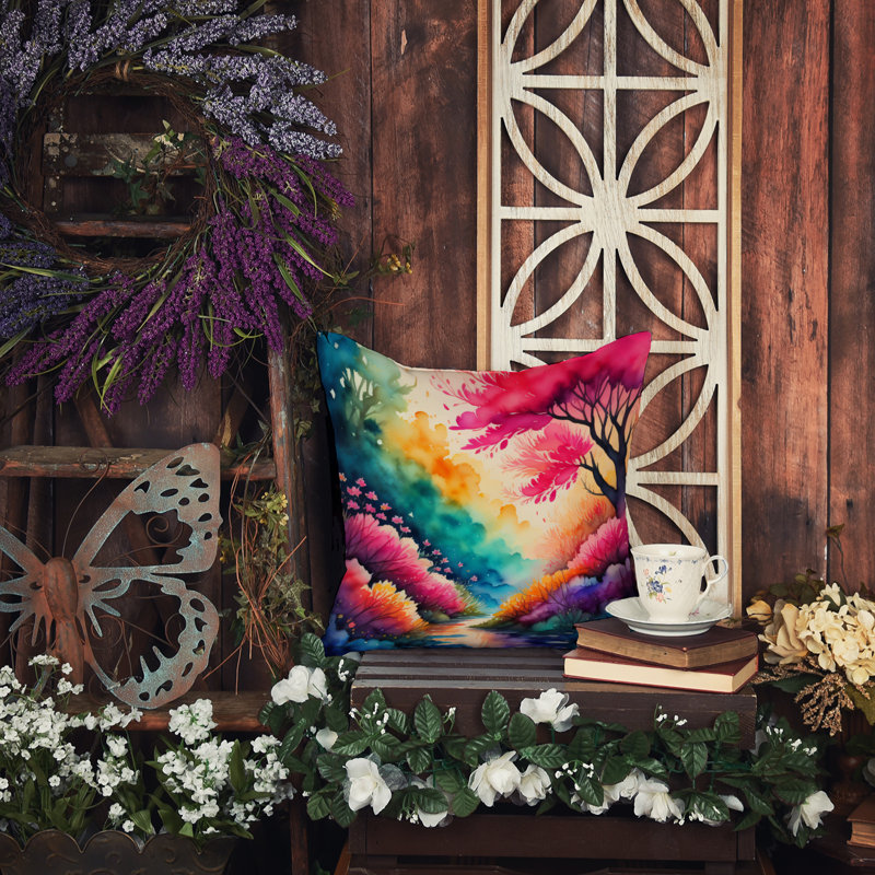  Coussin décoratif intérieur / extérieur en polyester Autre / Sans motif, 14 po x 14 po