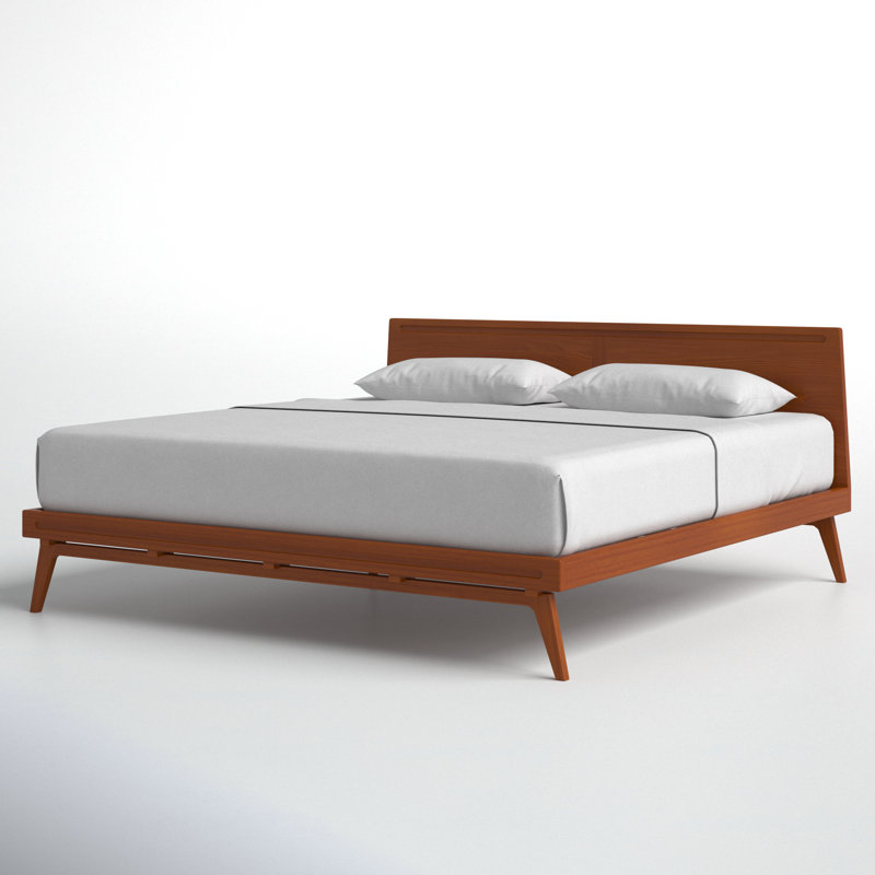Elswick Solid Wood Platform Bed, King