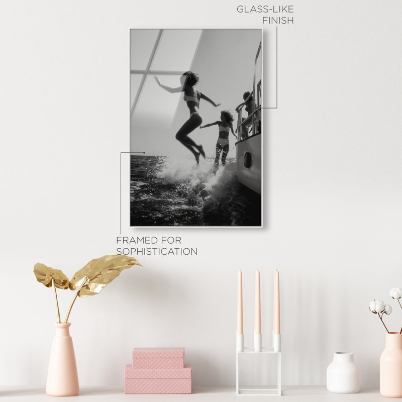 Liquid Gravity Print by Oliver Gal, 31"H x 21"W, White Floater Frame