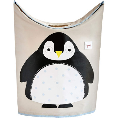 3 pousses - Panier à linge pour bébé - Panier de rangement pour la chambre de bébé - Pingouin