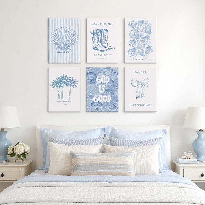 6 Piece Wrapped Canvas Wall Art