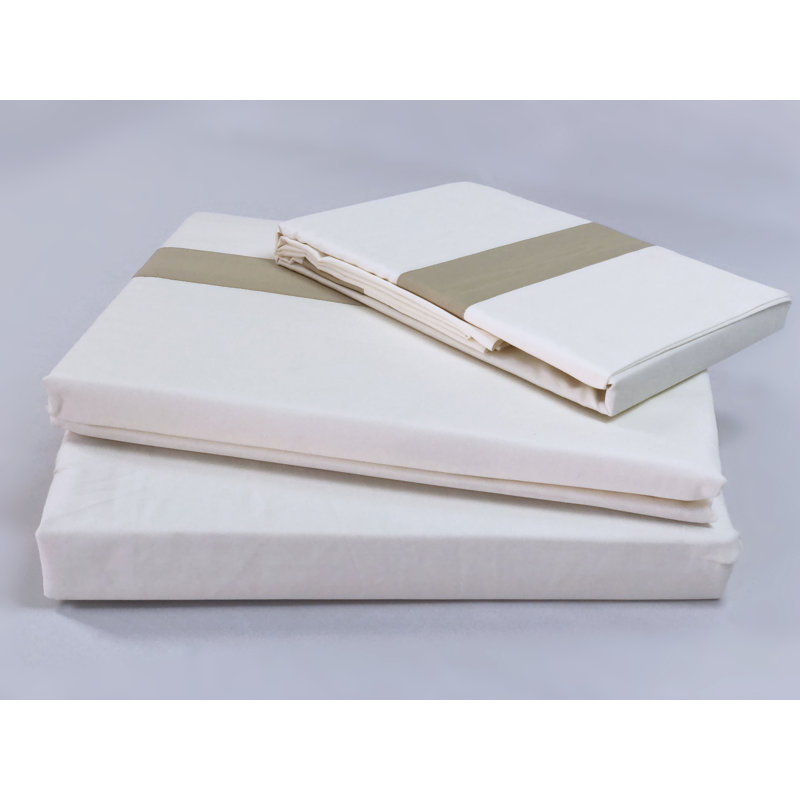 400 Thread Count Tencel Cotton Blend Sateen Sheet Set, King, Tan