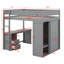 Lit mezzanine en bois avec placards, armoire et bureau à 2 tiroirs-1238388737-1238388743