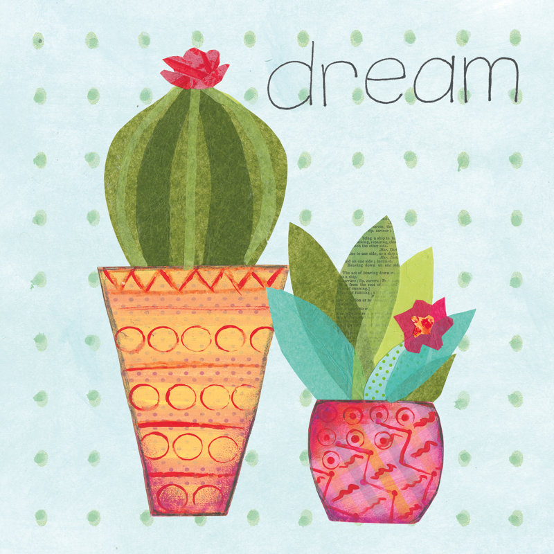 Southwest Cactus IV by Courtney Prahl - Wrapped Canvas Painting, 76cm H x 76cm W x 3.8cm D