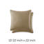 Ensemble de 2 taies décoratives matelassées à motif carré en microfibre brossé à double bordure avec passepoil Southwood Fine Linens, lot de 2, 22 po x 22 po, taupe-399142818-399142846