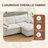 88.9" Wide Comfy Cloud Couch with Ottoman, Cloud Modular Sectional Sofa, Sectional Couches for Living Room-Cloud-Like Chenille Upholstery Bonless, Tufted Back, and Modern Design-2111480248