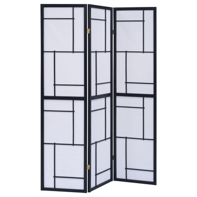 Samatha 52'' W x 70.25'' H 3 - Panel Solid Wood Folding Room Divider