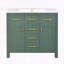 Meuble-lavabo moderne 36 po avec 4 tiroirs et 2 portes à fermeture douce-776784276