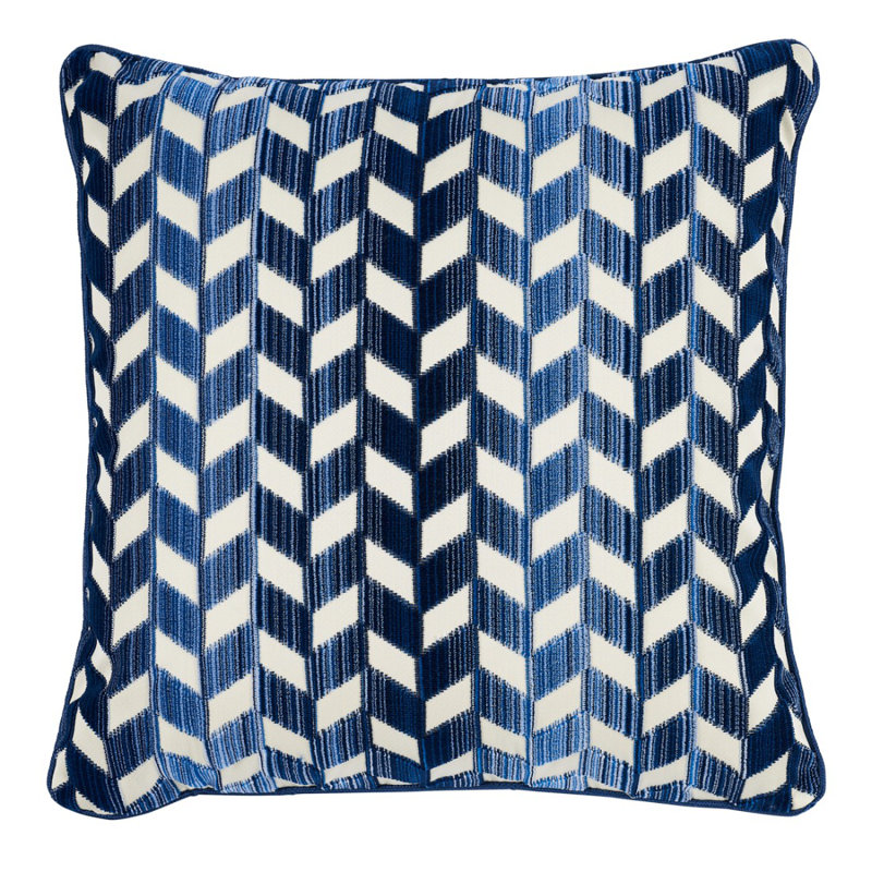 Chevron Strie Velvet Pillow, 18'' x 18''