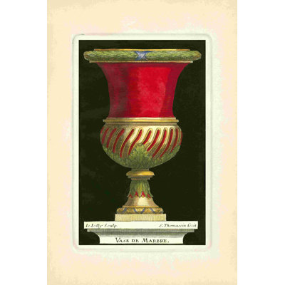Vase avec centre rouge