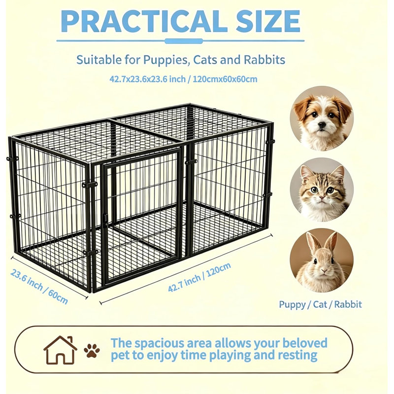 Pet Dog Cage Dog Kennel Dog Playpen with Top
