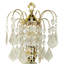 Lampe de table haute en acier 15 po, décor en verre