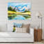 «Blue Lake With Mountain Valley», peinture sur toile-67444123-67444132