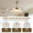 48" Dimmable Crystal Ceiling Fan With Led Lights And Remote Control-88080384