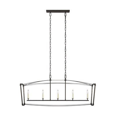 Luminaire suspendu linéaire 5 lumières Olive