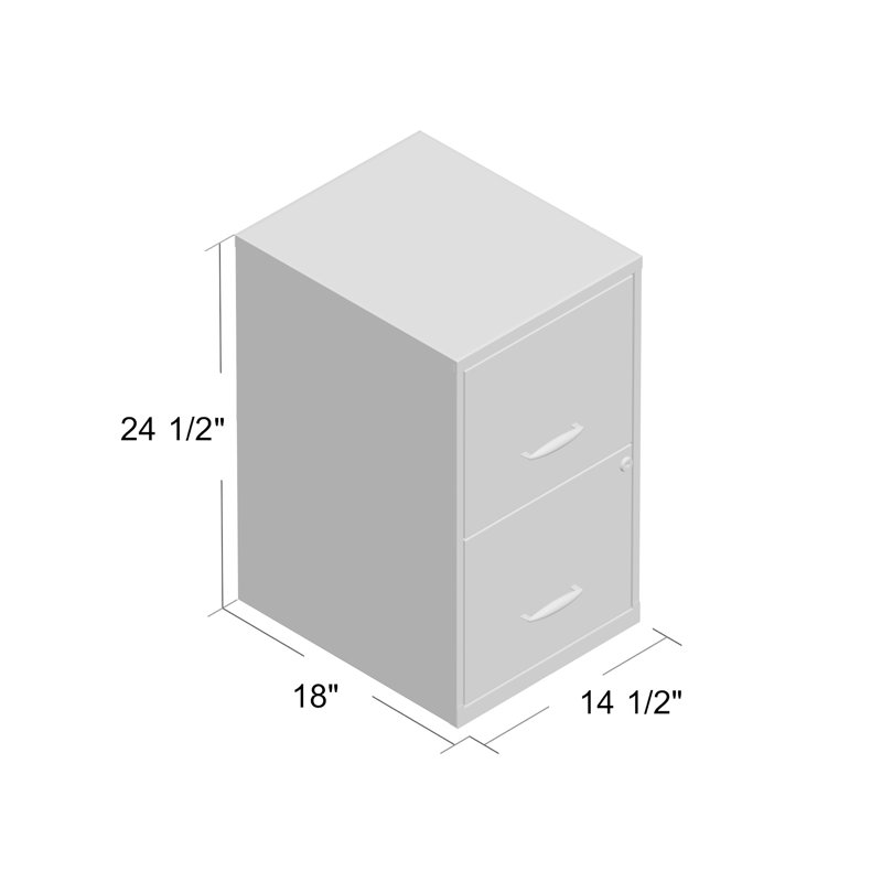 14.25'' Wide 2 -Drawer Steel File Cabinet
