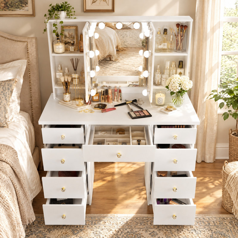 Coiffeuse Borgar, Blanc