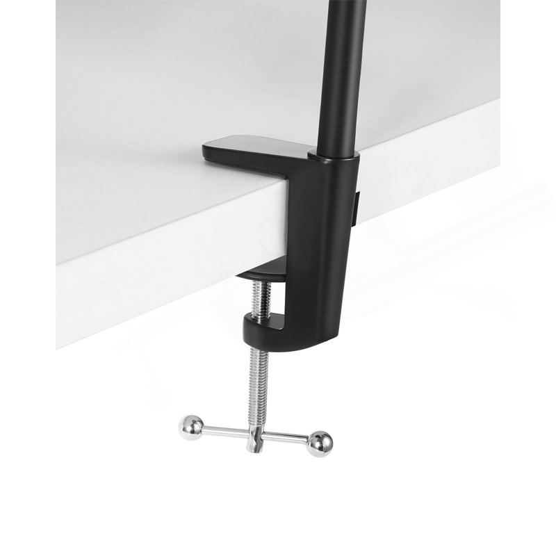 Lampe de bureau à DEL avec pince à double tête de table avec col de cygne réglable à 360 °