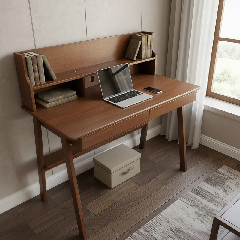 Bureau d'écriture en bois massif Mid Century Modern