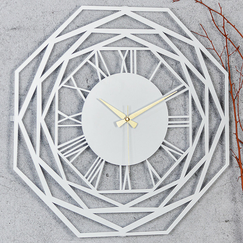 Amarmula Metal Wall Clock, White