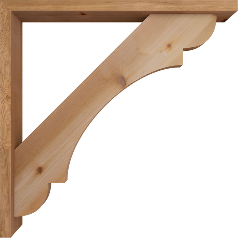 Support de bloc olympique avec entretoise décalée, 34 x 34, Cèdre rouge occidental de l 3 1/2 po (lisse)