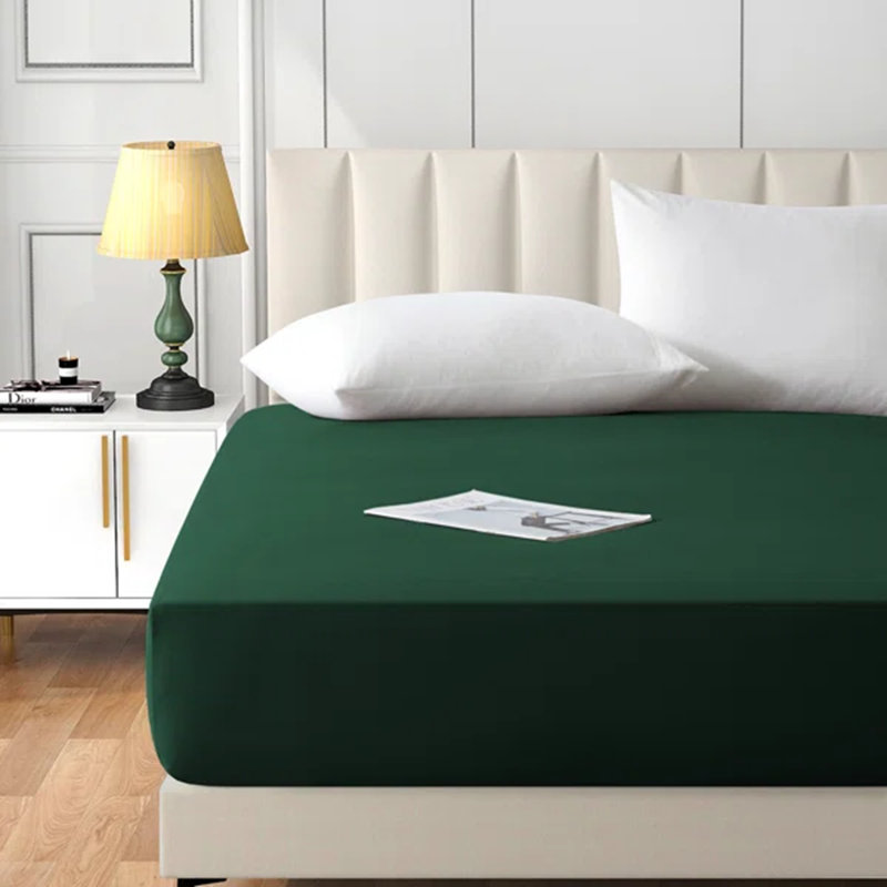 Angeliza Microfiber Standard Fitted Sheet, Kingsize (5'), Green