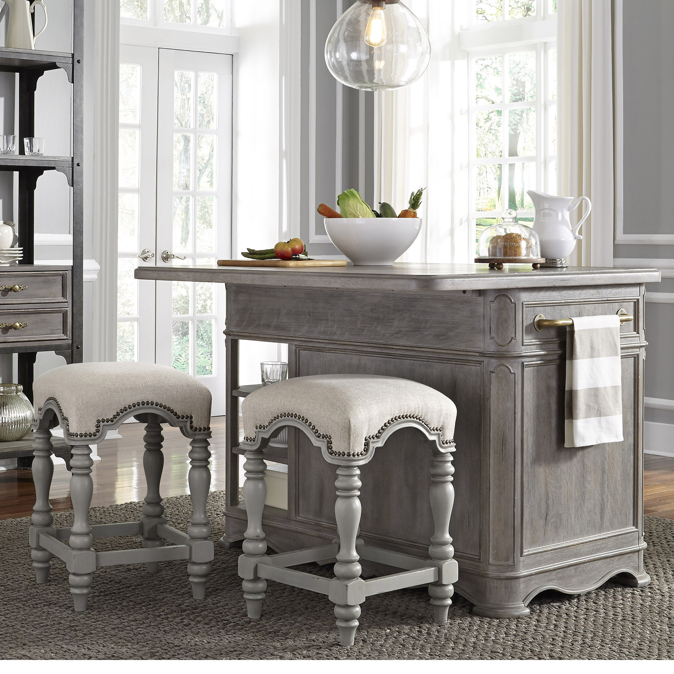 One Allium Way® Artrip Wood Kitchen Island Set & Reviews Wayfair