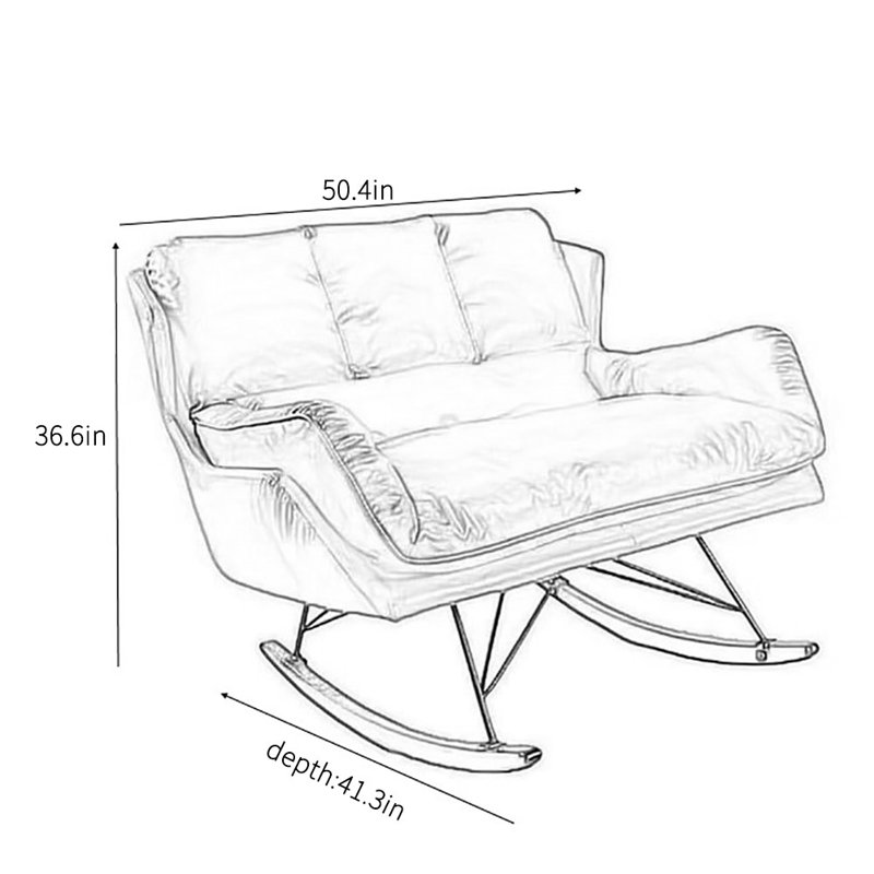 Chaise berçante Fashion Casual Creative, Gris foncé
