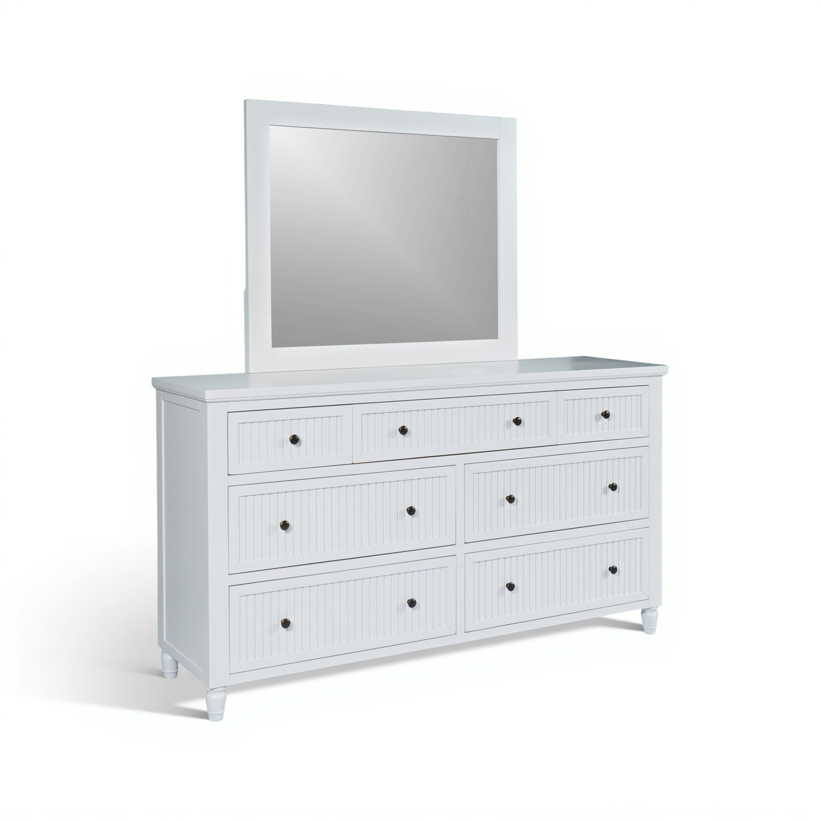 Pearce Dresser with Mirror Set, White