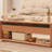 Simple solid wood glass coffee table