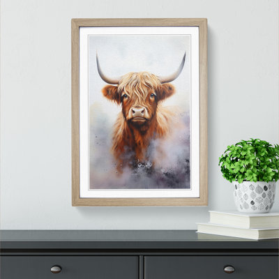 Highland Cow Informel - Framed Print