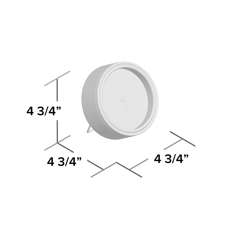 Annemijn Metal Tabletop Clock with Alarm, Black
