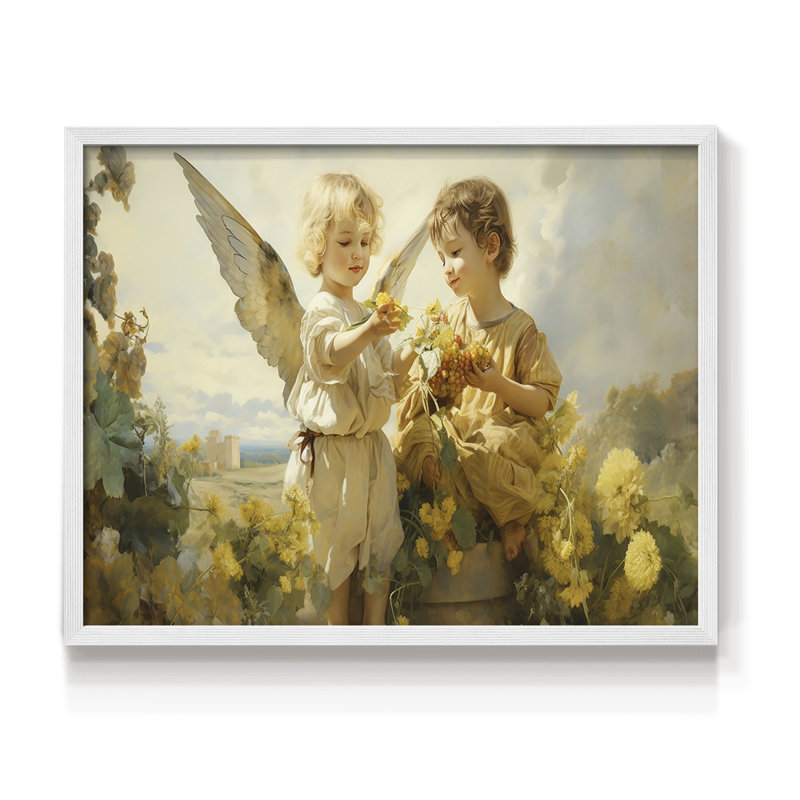 Angels From Above-XXI - Reproduction encadrée - Restickable, H 8 po x l 10 po, Cadre blanc