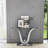 Glass Top Console Table With Mirror Finish Stainless Steel Base-1347484650