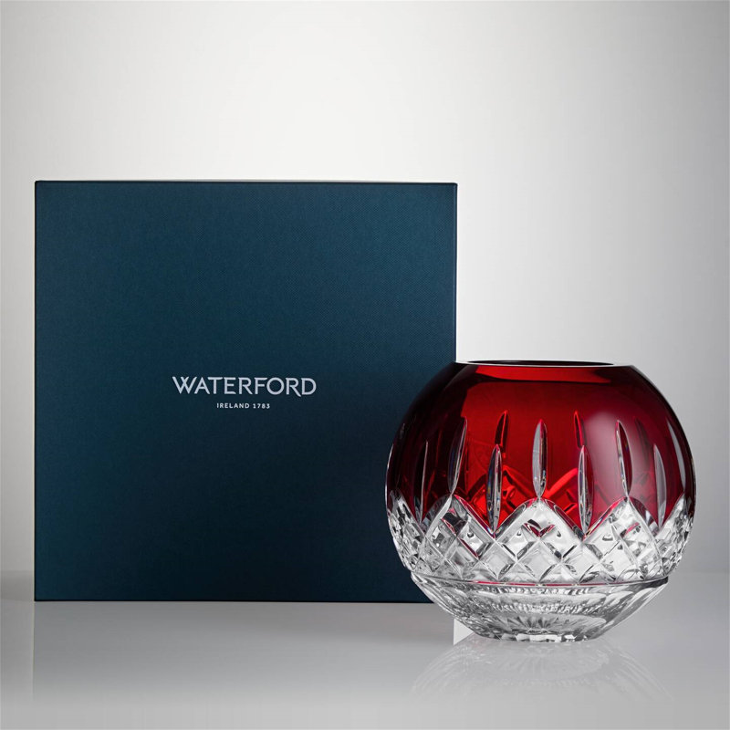 Waterford Lismore Red 8in Rose Bowl