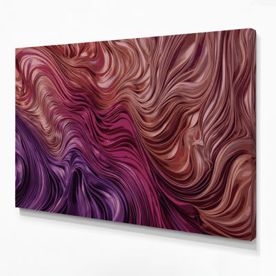 «Gradient Abstract 24», art mural sur toile rouge