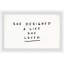 Reproduction d’art textuel sur papier encadrée « She design a Life IT loved IV »-358156372