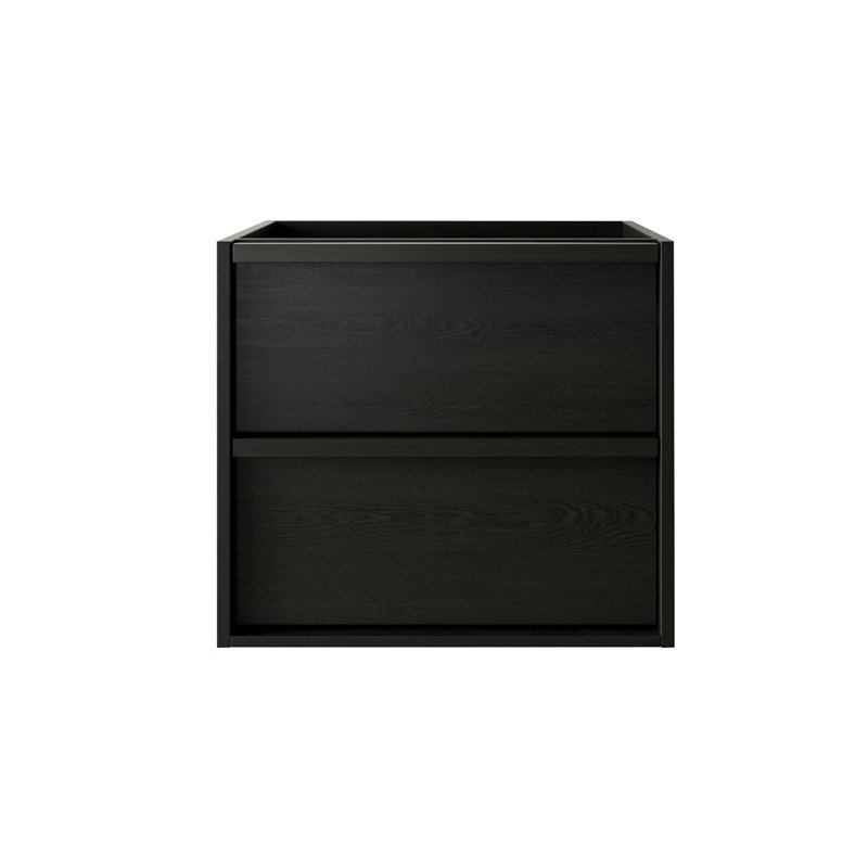 Meuble-lavabo suspendu moderne de 24 po / 30 po / 36 po seulement, meuble-lavabo minimaliste simple avec tiroirs à fermeture douce (lavabo et comptoir non inclus)