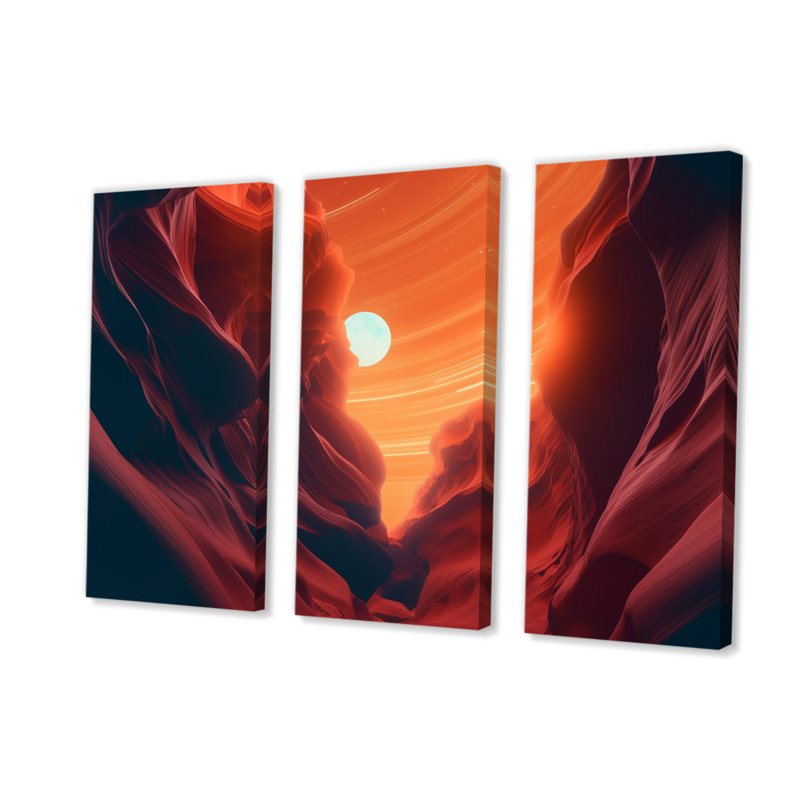 Upper Antelope Canyon II, reproduction sur toile 3 pièces, H 32 po x l 48 po x P 1 po