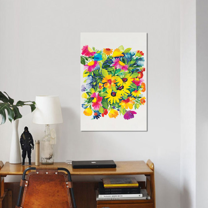 «Late Summers Bouquet», impression sur toile, H 40 po x l 26 po x P 1,5 po, Toile tendue, Pas de tapis