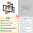 Semi-Flush Mount Ceiling Light - Modern Industrial Light Fixture Black And Gold,4-Light Candelabra Lighting Ceiling Lamp