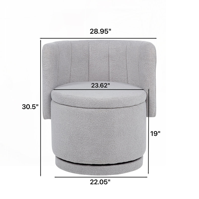 Chaise pivotante à 360 degrés, Gris