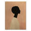Portrait silhouette Blush II - Décoration murale en bois pour femme élégante-217438112-217438116