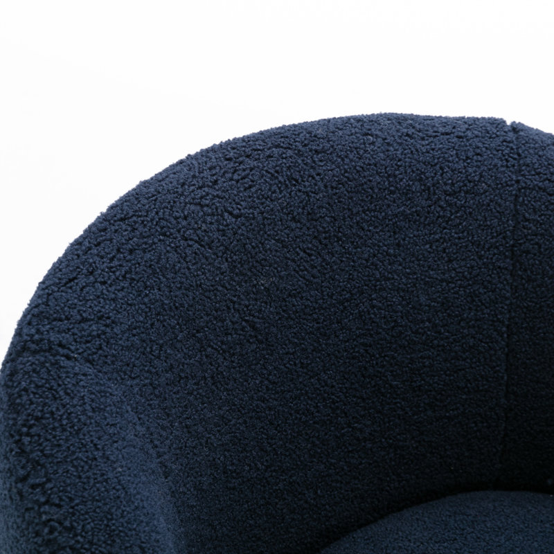 Fauteuil demi-tonneau avec fauteuil Teddy, Bleu très foncé