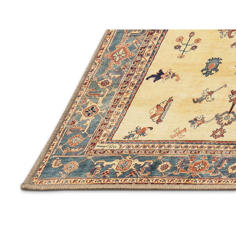 Tapis 100% traditionnel lavable à la machine 3517, Tapis de couloir 2 pi x 5 pi