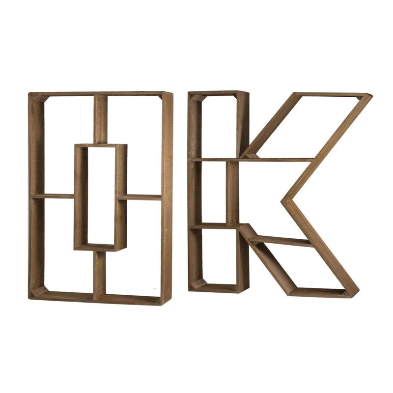 S/2 Ok Shelf L:25x6x30" S:19.5x6.5x29.5"