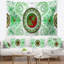 Tapisserie de psychédélique relaxing abstract green light art-28497829
