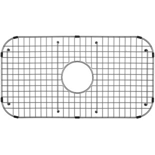 27.56-in x 13.98-in Center Drain Heavy-Duty Stainless Steel Sink Protector